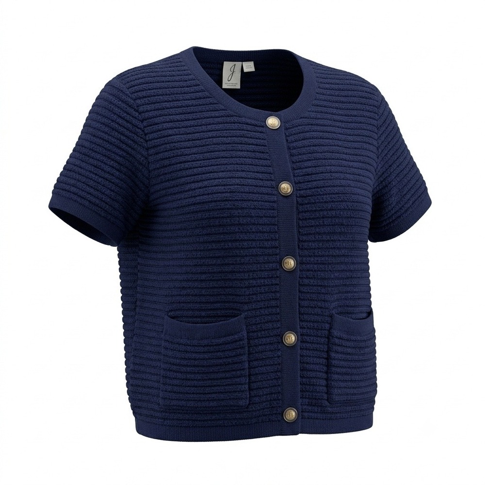 Joie Navy Blue Short Sleeve Cardigan